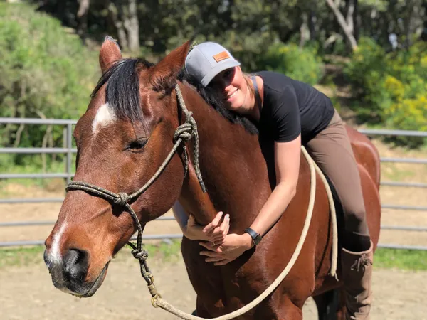 Christina with her horse Comet